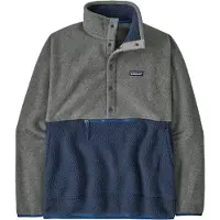 Patagonia - Retro Pile 1/2 Snap Pullover - Jerséis de forro polar size L, gris/azul