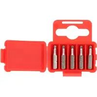 Ks Tools , juego de 5 puntas hexagonales internas de 1/4", tamaño 25 mm, con cabeza esférica, 4 mm