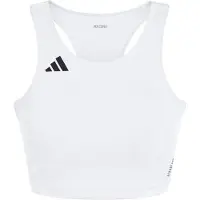 Adidas - Women's ADIzero Essentials Running Crop Top - Sujetador deportivo size XL, blanco