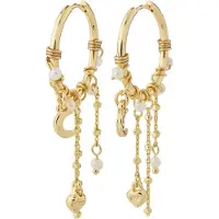 Pilgrim Pendientes 'Arlet' oro / blanco perla