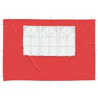 vidaXL - Juego de 2 paneles laterales para carpa de fiesta, 300 x 195 cm, color rojo, fabricados en polietileno (PE) y acero