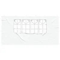 vidaXL - Laterales para carpa de fiesta, 2 unidades, 400 x 195 cm, color blanco, material: polietileno y acero