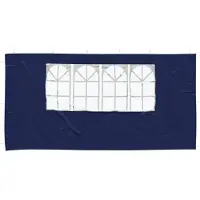 vidaXL - Laterales para tienda de campaña de fiesta, 2 unidades, 400 x 195 cm, color azul, material: polietileno y acero