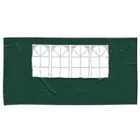 vidaXL , toldo de fiesta, paneles laterales, 2 unidades, 400 x 195 cm, color verde, material: polietileno y acero