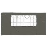 vidaXL - Panel lateral para carpa de fiesta, 2 unidades, 400 x 195 cm, color antracita, material: polietileno y acero