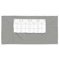 vidaXL - Laterales para carpa de fiesta, 2 unidades, 400 x 195 cm, gris claro, material: polietileno y acero