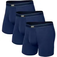 Saxx - Daytripper Boxer Brief Fly 3-Pack - Ropa interior fibra sintética size XL, azul