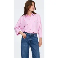ONLY Blusa 'ONLNew Lina Grace' rosa claro / rojo fuego / blanco