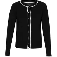Dreimaster Klassik Cárdigan 'Classic Look' negro / blanco