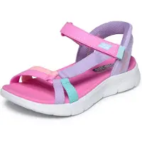 SKECHERS Sandalias 'Go Walk Flex' turquesa / lila / albaricique / rosa