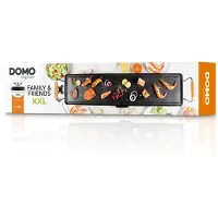 Domo DO8306TP, Placa de cocción, Negra, Aluminio fundido, Giratoria, Ubicada en la parte superior izquierda, 1800 W
