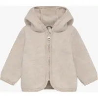 Huttelihut - Baby's Jacket Bear Ears Wool Fleece - Chaqueta de merino size 68, beige