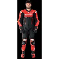 Alpinestars Mono De Cuero 1 Pieza GP-R7 Black Mid Red, Talla: 46