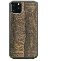 BeWooden Funda de madera para iPhone 11 Pro Max, diseño del calendario azteca, hecha de madera de ziricote