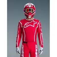 Alpinestars Fluid Apex Camiseta MX Rojo/Blanco M hombres