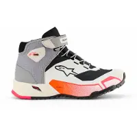 Alpinestars Zapatos De Moto CR-X Drystar White Mid Gray Black Diva Pink