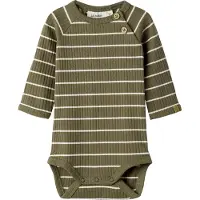 Name it Pijama entero/body 'NBMKAIL' oliva / blanco