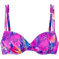 Venice beach Top de bikini azul / azul pastel / curry / rosa oscuro