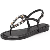 LASCANA Sandalias con hebilla negro