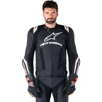 Alpinestars Missile Ignition V3 Chaqueta combinada cuero Negro/Blanco 50 hombres