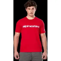 Alpinestars T-Shirt Linear Wordmark 2.0 CSF Red White, Talla: XL