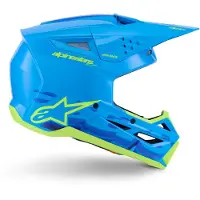 Alpinestars Casco S-M3 Force OCD ECE 22.06 Cyan Glossy, Talla: XS