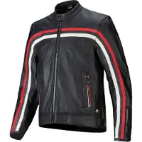 Alpinestars Chaqueta De Cuero Dyno Black Ruby Red Ecru, Talla: M