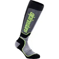 Alpinestars Calcetines MX Plus Black Gray Yellow Fluo