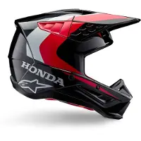 Alpinestars Casco Honda S-M5 ECE 22.06 Black Red Glossy, Talla: XXL