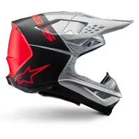 Alpinestars Casco Supertech M10 Flood ECE 22.06 Silver Black Orange Fluo M G, Talla: XXL