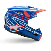 Alpinestars Casco Juvenil S-M3 Wurx ECE 22.06 Blue Red White Black Gl, Talla: YL
