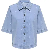 ONLY Blusa 'ONLBella' azul claro / blanco
