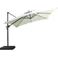 360Home Sombrilla grande para exteriores, protección solar para camping, sombrilla para jardín, color blanco, dimensiones 255 cm de largo x 270 cm de alto