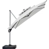 360Home Toldo para balcón, toldo para jardín, toldo para terraza, toldo para hostelería, toldo para exteriores, con tiras de luz solar, blanco, 300 cm de largo x 260 cm de alto /SWZYS65493-b/