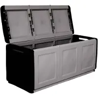 Artplast Caja de almacenamiento , fabricada en polipropileno, de color gris oscuro y