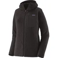 Patagonia - Ropa de senderismo mujer - W's R1 Air Full-Zip Hoody Black para Mujer - Talla L - Negro