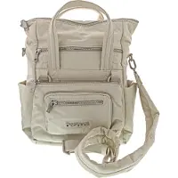Desigual , Mochila Voyager multiposición mediana, Poliamida, Blanco, U