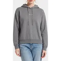 Guess Marciano GUESS Eco Hoodie Shiny Cord Sw Medium Charcoal Heat Talla: S | Sudaderas con Capucha Outlet | Mujer | Negro