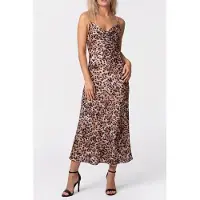 Guess Marciano GUESS Eco New Akilina Dress Cheetah Skin Print Talla: S | Vestidos Midi Outlet | Mujer