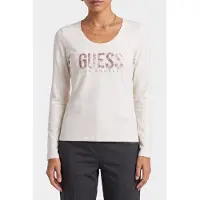 Guess Marciano GUESS Eco Ls Cn Python Logo Te Cream White Talla: XS | Camisetas de Seda Outlet | Mujer | Blanco
