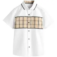 Next Camisa capuchino / negro / blanco
