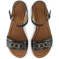 Tom Tailor Sandalias con hebilla oro / negro