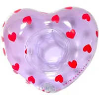 Swim Essentials Portavasos para piscina - Lila - Corazón