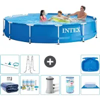 Intex Piscina inflable rectangular - 366 x 76 cm - 9 piezas - Modelo S41577