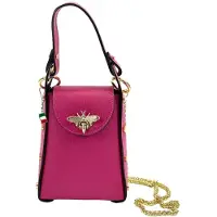 DrachenLeder Bolso de hombro fucsia