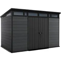 Keter Cortina 117: Jardín en estructura - 342 x 218 x 226 cm - Plástico - Gris - Evotech - Resistente a la intemperie y de fácil mantenimiento