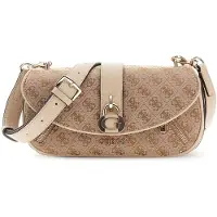 GUESS Bolso de hombro 'Sac Bandoulière Jessa Girlfriend Sat Latte Logo JG836220' marrón