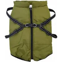 vidaXL Mantel para perros, color verde oliva, tamaño L, confeccionado en forro polar y poliéster