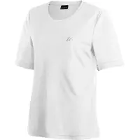 Maier Sports - Women's Waltraud H/S - Camiseta funcional size 50, blanco