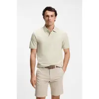 BOSS para hombre. 50560227 Polo Phoenix beige claro (S), Casual, Algodón, Manga corta, outlet 2026.